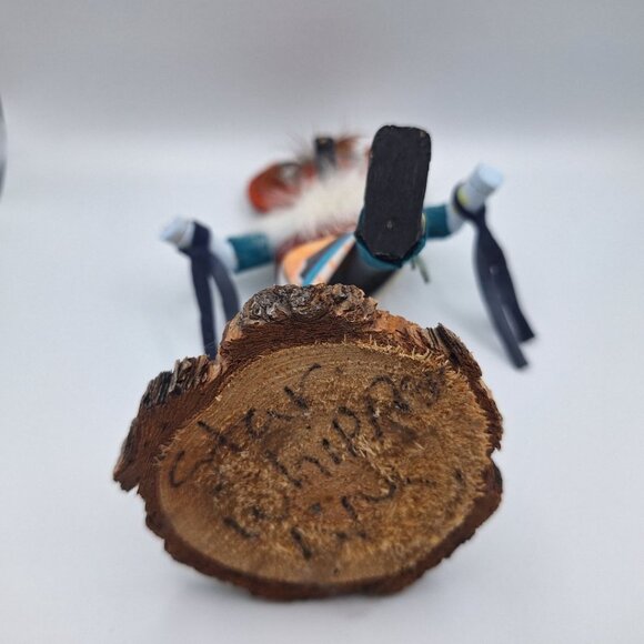 Kachina Handmade Doll Signed 7 Inch Star Whipper‎ AM Native American Indian Art - Picture 9 of 11